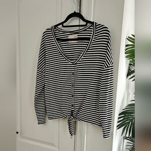 Jackson Rowe Striped Black and White Women's Top